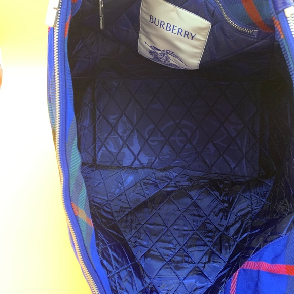 Burberry Check Canvas Large Tote Bag Knight Italy NWT *RARE* - Picture 10 of 16